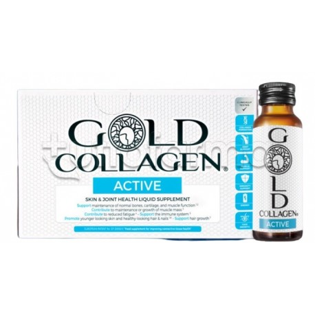 Gold Collagen Active Integratore Articolazioni e Muscoli 10 Flaconcini Gold Collagen Active Integratore Articolazioni e Muscoli 10 Flaconcini