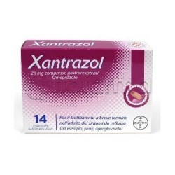 Xantrazol 14 compresse gastroresistenti 20 mg Gastroprotettore per Reflusso e Acidità di Stomaco