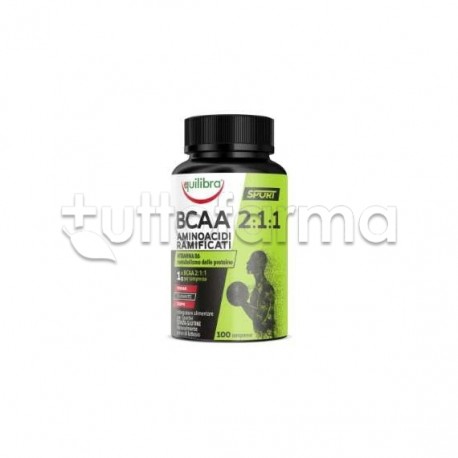 Equilibra BCAA :1:1 Integratore Aminoacidi 100 Compresse Equilibra BCAA :1:1 Integratore Aminoacidi 100 Compresse