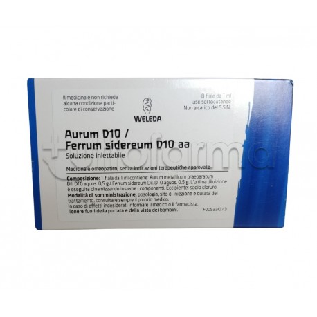 Weleda Aurum D10 Ferrum Sidereum D10 8 Fiale Iniettabili