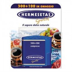 Hermesetas Gold Dolcificante Senza Zucchero Adatto anche per Diabetici 300+100 Compresse