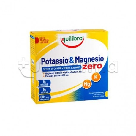 Equilibra Potassio & Magnesio Zero Integratore Senza Zuccheri per l'Attività Fisica 20 Bustine Equilibra Potassio & Magnesio Zero Integratore Senza Zuccheri per l'Attività Fisica 20 Bustine