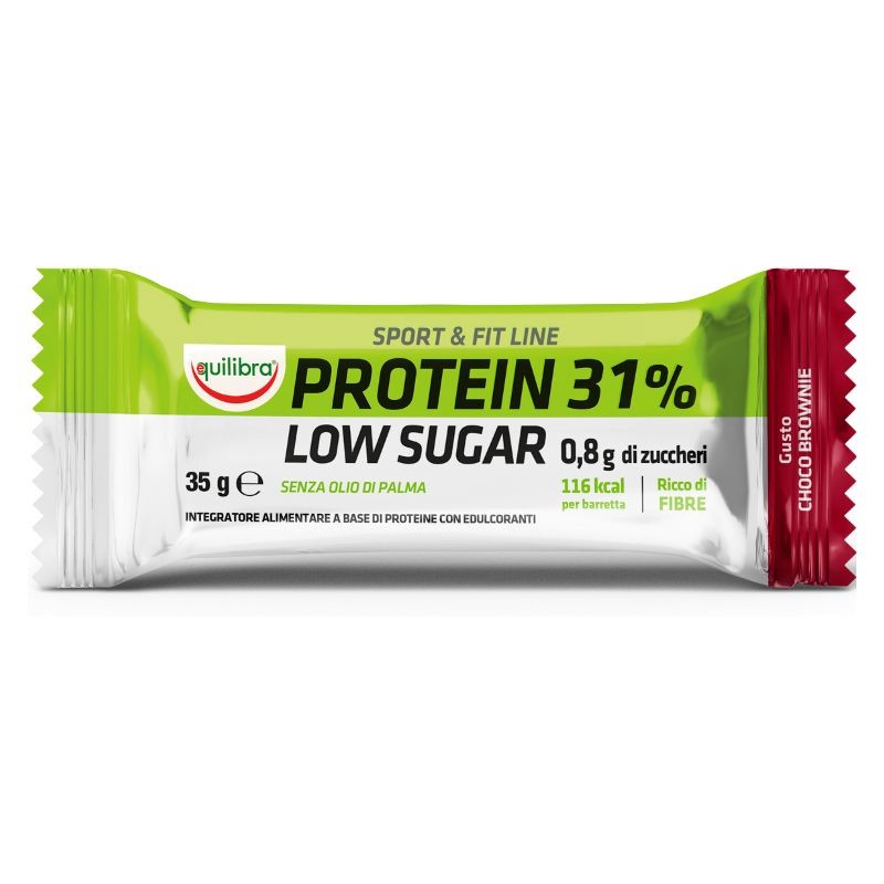 Equilibra Protein 31% Low Sugar Barretta Proteica Choco Brownie 35g 1 Pezzo