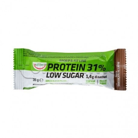 Equilibra Protein 31% Low Sugar Barretta Proteica Gusto Cioccolato Al Latte 35g Equilibra Protein 31% Low Sugar Barretta Proteica Gusto Cioccolato Al Latte 35g