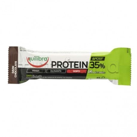 Equilibra Protein 35% Barretta Proteica Gusto Dark Chocolate 45g Equilibra Protein 35% Barretta Proteica Gusto Dark Chocolate 45g