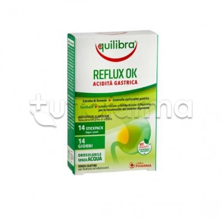 Equilibra Reflux OK Integratore per l'Acidità Gastrica 14 Stickpack Orosolubili