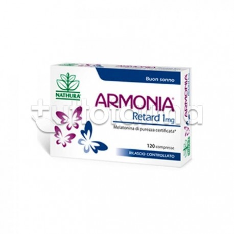 Armonia Retard Rilascio Control 1 mg Melatonina 120 Compresse Utile per Mantenere il Sonno