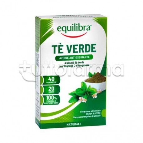 Equilibra Tè Verde Integratore Azione Antiossidante 40 Compresse Equilibra Tè Verde Integratore Azione Antiossidante 40 Compresse