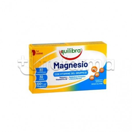 Equlibra Magnesio con Vitamine B Integratore per Ossa e Denti 30 Compresse Equlibra Magnesio con Vitamine B Integratore per Ossa e Denti 30 Compresse