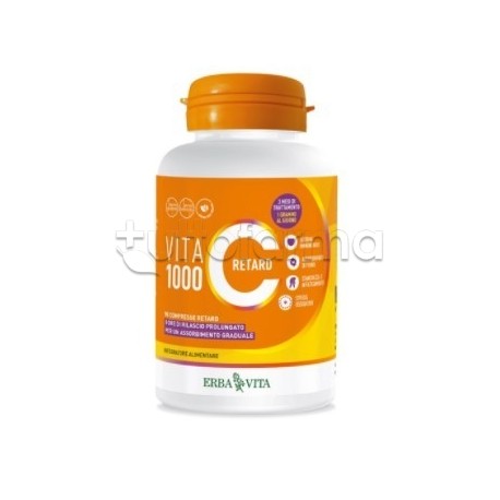 Erba Vita VIta C 1000 Retard Integratore Ricostituente 90 Compresse
