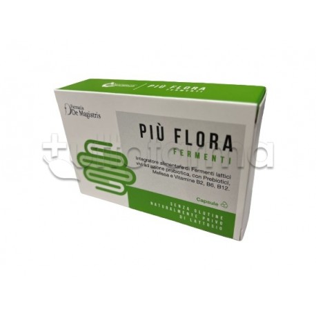 Piu' Flora Integratore con Fermenti Lattici 30 Capsule Piu' Flora Integratore con Fermenti Lattici 30 Capsule