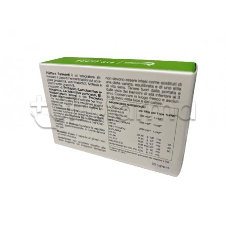 Piu' Flora Integratore con Fermenti Lattici 30 Capsule Piu' Flora Integratore con Fermenti Lattici 30 Capsule
