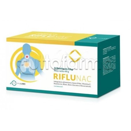 Riflunac Integratore per le Vie Respiratorie 14 Bustine Riflunac Integratore per le Vie Respiratorie 14 Bustine