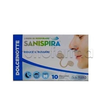 Sanispira Dolce Notte Dispositivo contro il Russare 10 Pezzi Taglia M