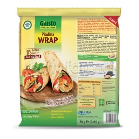 Giusto Wrap Piadina Senza Glutine 180g Giusto Wrap Piadina Senza Glutine 180g