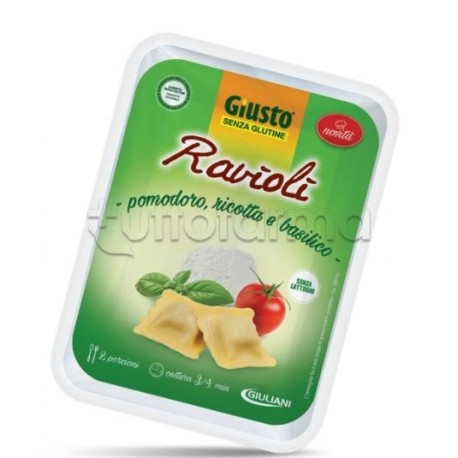 Giusto Ravioli Senza Glutine Pomodoro Ricotta e Basilico 250g Giusto Ravioli Senza Glutine Pomodoro Ricotta e Basilico 250g