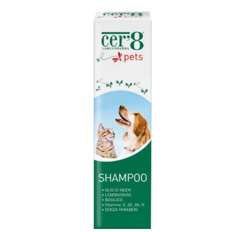 Scatola Cer 8 Pets Shampoo per Animali Protezione per Zanzare 200ml