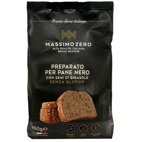 Preparato per Pane Nero con Semi di Girasole per Pane Senza Glutine 450 g Preparato per Pane Nero con Semi di Girasole per Pane Senza Glutine 450 g