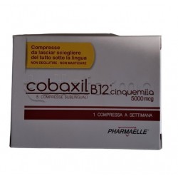 Cobaxil B12 5000Mcg Integratore per Stomaco 5 Compresse Sublinguali