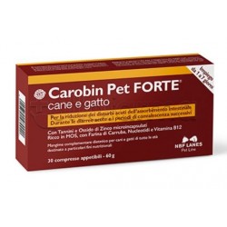 Carobin Pet Forte Integratore Veterinario Cane e Gatto Disturbi Intestinali 30 Compresse