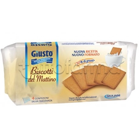 Giusto Biscotti del Mattino Senza Zucchero per Diabetici 350 g - TuttoFarma