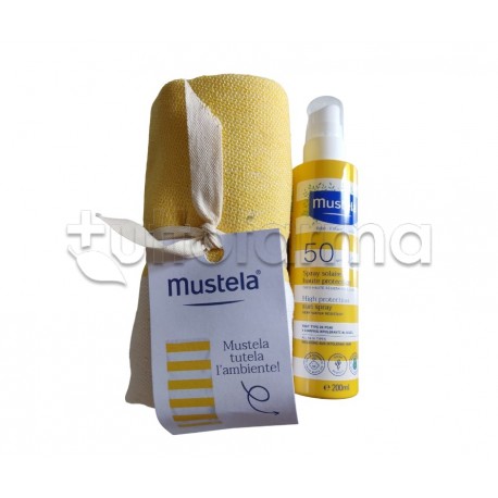 Mustela Spray Solare per Bambini SPF 50+ con Telo Mare Omaggio 200ml Mustela Spray Solare per Bambini SPF 50+ con Telo Mare Omaggio 200ml