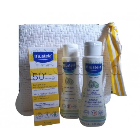 Mustela Kit Solare Per Bambini Viaggio Latte Solare e Latte Corpo Mustela Kit Solare Per Bambini Viaggio Latte Solare e Latte Corpo