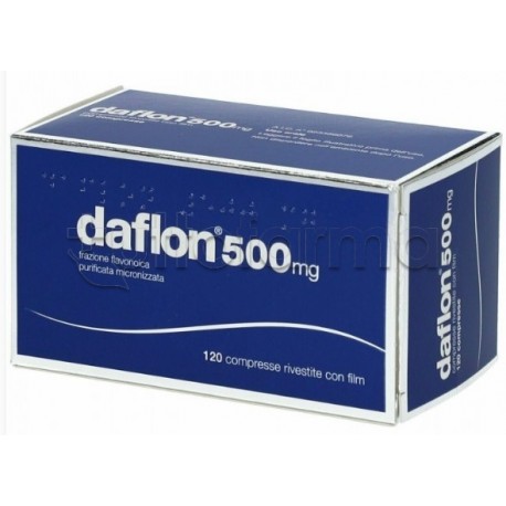Daflon 500  per Gambe Gonfie e Emorroidi 120 Compresse 500mg