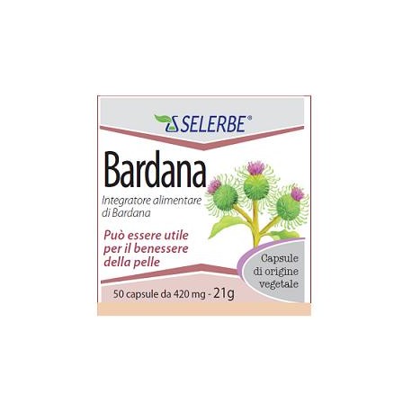 Selerbe Bardana Estratto Secco Integratore per Pelle 50 Capsule Selerbe Bardana Estratto Secco Integratore per Pelle 50 Capsule