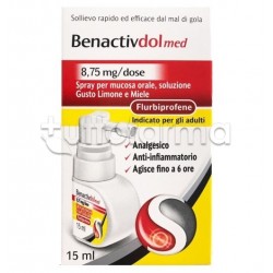 Benactivdolmed 8,75 Mg/Dose Spray Per Mucosa Orale 15ml