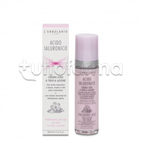 L'Erbolario Acido Ialuronico Crema Viso a Tripla Azione Flacone 50ml