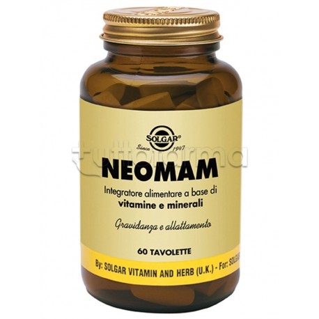 Solgar Neomam Integratore per Gravidanza 60 Tavolette Solgar Neomam Integratore per Gravidanza 60 Tavolette