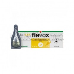 Flevox Spot-On 67mg Veterinario Antiparassitario per Cani 2-10kg 1 Pipetta da 0,67mL