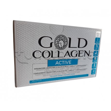 Gold Collagen Active Integratore Articolazioni e Muscoli 10 Flaconcini Gold Collagen Active Integratore Articolazioni e Muscoli 10 Flaconcini