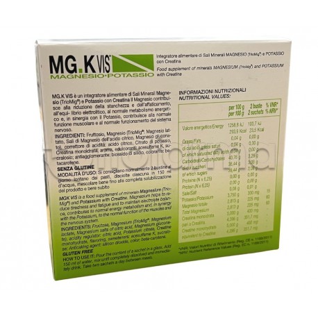 Mgk Vis Lemonade Integratore Magnesio e Potassio 30 Bustine Mgk Vis Lemonade Integratore Magnesio e Potassio 30 Bustine
