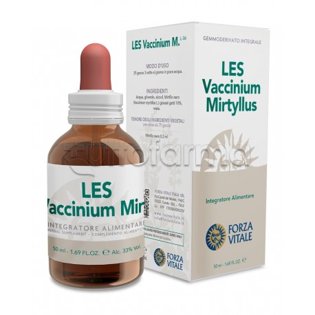 Les Vaccinium Myrtillus Integratore per il Diabete Flacone 50ml Les Vaccinium Myrtillus Integratore per il Diabete Flacone 50ml
