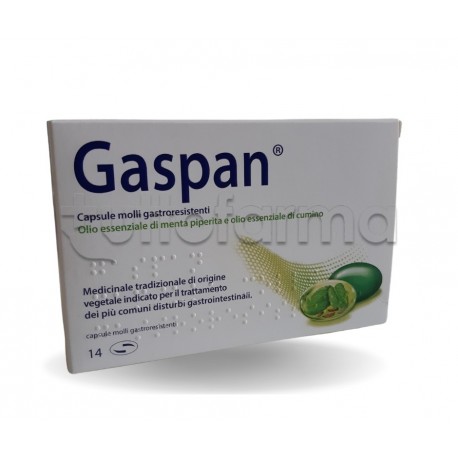 Gaspan 14 Capsule Molli Per Disturbi Gastrointestinali