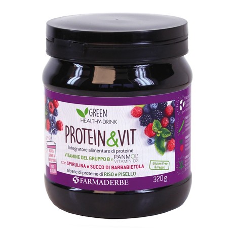 Protein e Vit Frutti Di Bosco Integratore Energizzante 320g Protein e Vit Frutti Di Bosco Integratore Energizzante 320g