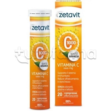 Zetavit C1000 Integratore di Vitamina C 20 Compresse Effervescenti