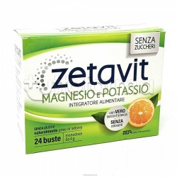 Zetavit Magnesio e Potassio Integratore Senza Zuccheri 24 Bustine