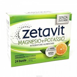 Zetavit Magnesio e Potassio Integratore Senza Zuccheri 24 Bustine Zetavit Magnesio e Potassio Integratore Senza Zuccheri 24 Bustine