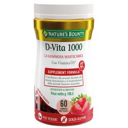 Nature's Bounty D-Vita 1000 Integratore di Vitamina D3 60 Gommose Masticabili Nature's Bounty D-Vita 1000 Integratore di Vitamina D3 60 Gommose Masticabili
