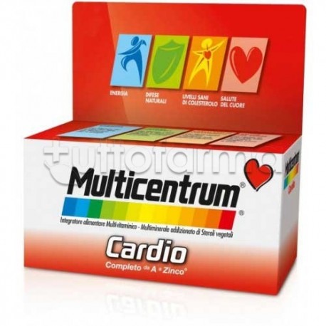 Multicentrum Cardio per Benessere Cuore e Ridurre Colesterolo 60 Compresse
