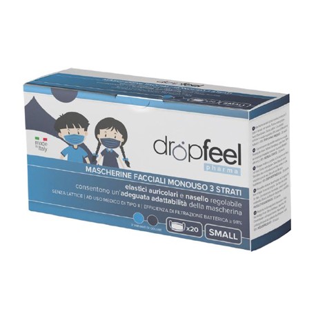 Dropfeel Pharma Mascherine Facciali Uso Medico Monouso 20 Pezzi Dropfeel Pharma Mascherine Facciali Uso Medico Monouso 20 Pezzi