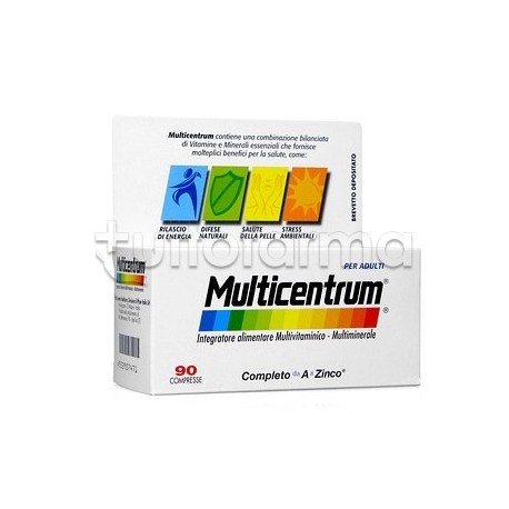 Multicentrum Integratore Multivitaminico Multiminerale per Adulti 90 Compresse