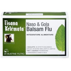 Naso E Gola Balsam Flu Integratore per Vie Respiratorie 20 Bustine Naso E Gola Balsam Flu Integratore per Vie Respiratorie 20 Bustine