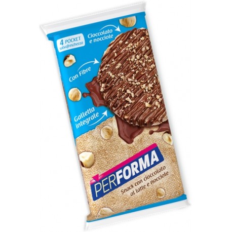 Pesoforma Gallette Cioccolato al Latte e Nocciola Snack Ipocalorico 4 Pocket Pesoforma Gallette Cioccolato al Latte e Nocciola Snack Ipocalorico 4 Pocket