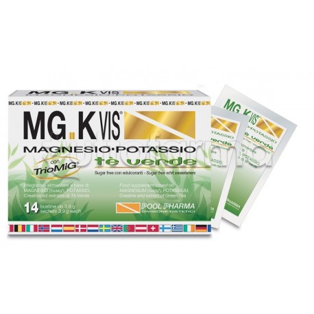 Mgk Vis Tè Verde Integratore con Magnesio e Potassio 14 Bustine