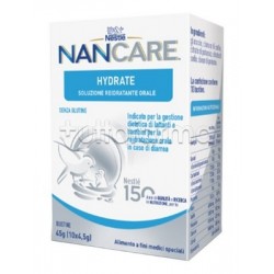 Nancare Hydrate Soluzione Reidratante per Lattanti e Bambini 10 Bustine