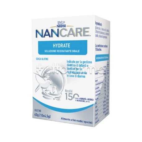 Nancare Hydrate Soluzione Reidratante per Lattanti e Bambini 10 Bustine